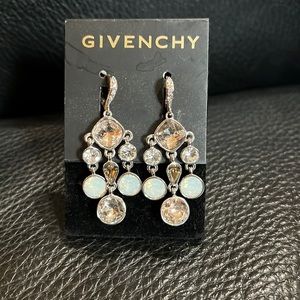 Givenchy crystal chandelier earrings new on card